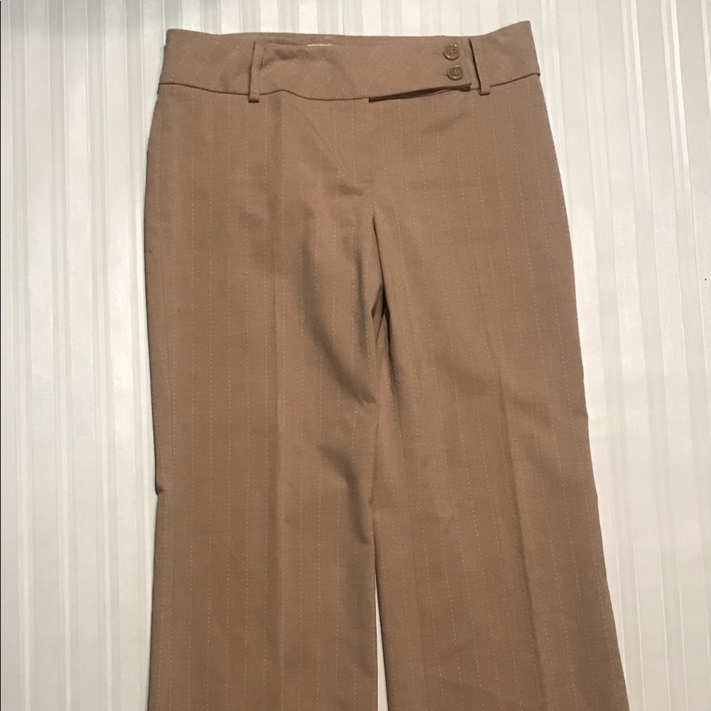 Ann Taylor loft  khaki pinstripe pants size 8
